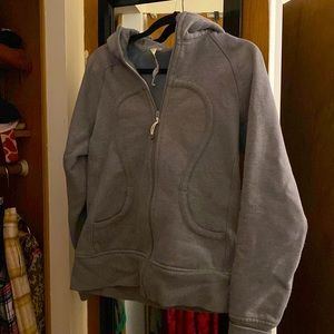 Size 8 Lululemon Gray Zip Up Hoodie